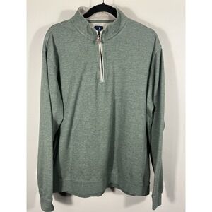 Johnnie O | Top 1/4 Zip Green Long Sleeve Pullover Preppy- Size XXL 2XL